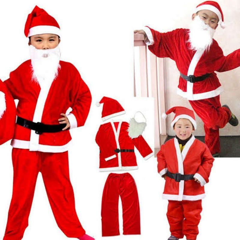 Baju Kostum Santa Natal Anak Bayi Balita Cosplay Baju Natal Murah