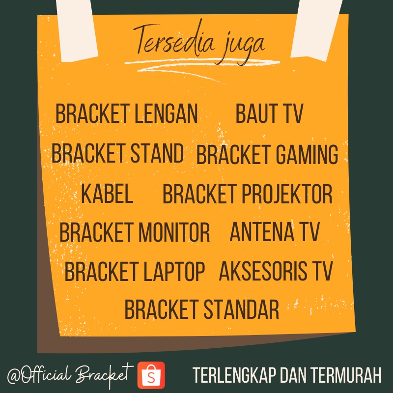 BRACKET TV UNIVERSAL PENOPANG TV LED LCD 10 Inch sampai 43 Inch