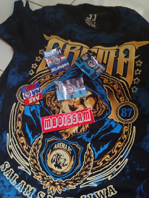 Baju Kaos Arema Fc Motif Warna Putih Cewek Cowok Aremania Aremanita 2019 Bagus Murah Mboissam Kc71