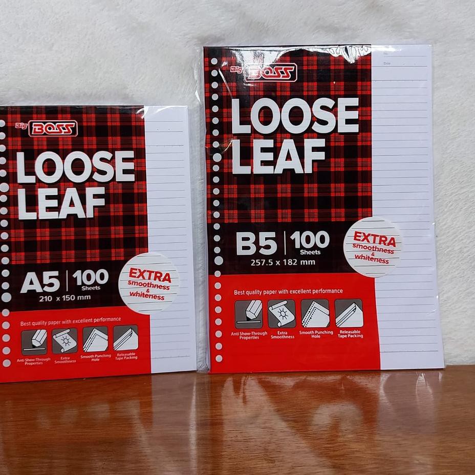 

Flash Sale!! KODE-764 KERTAS BINDER LOOSE LEAF GARIS UKURAN A5/20RING DAN B5/26RING ISI 100 LEMBAR