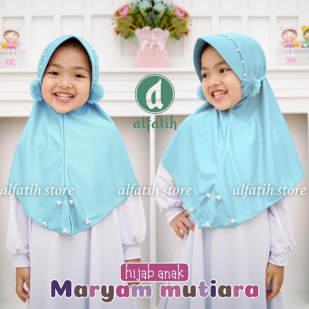 JILBAB ANAK TK - SD MARYAM MUTIARA / MUTIARA REMPEL / JILBAB ANAK USIA 4-7 TAHUN / PAKAIAN MUSLIMANAK PEREMPUAN / KERUDUNG ANAK TK / HIJAB ANAK TK-SD KHIMAR ANAK