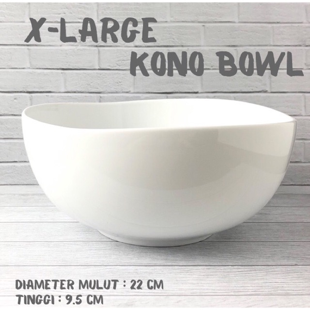 X-LARGE KONO Porcelain Bowl | Mangkok Saji Keramik | Mangkuk Sup