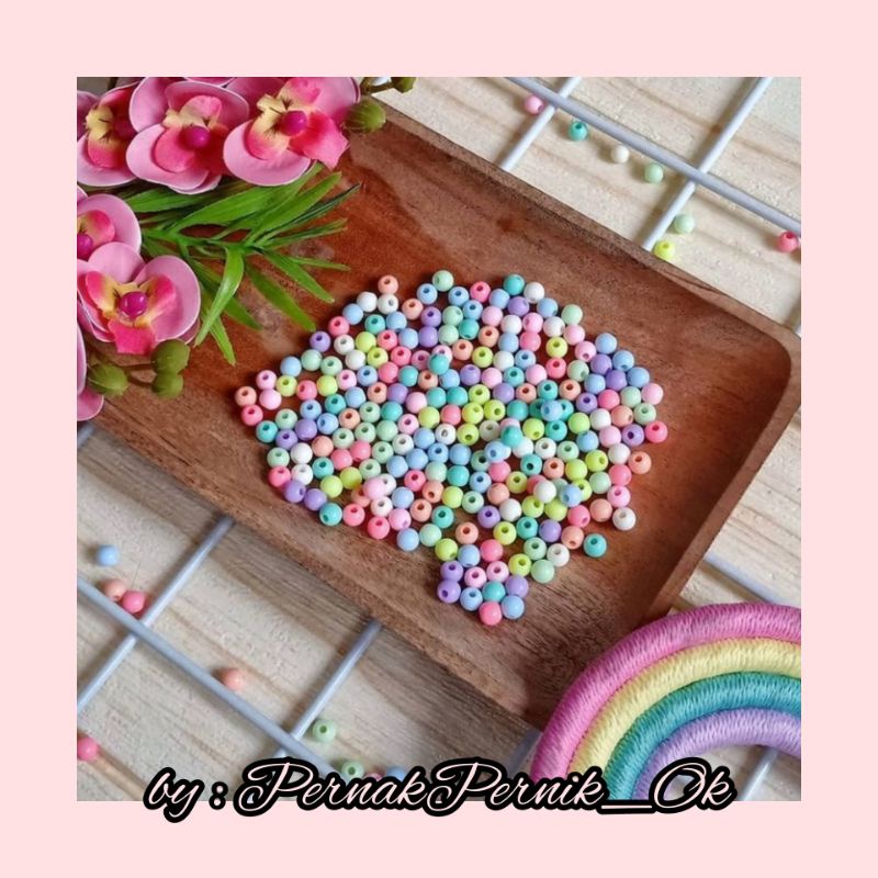 

manik bulat 8mm warna pastel