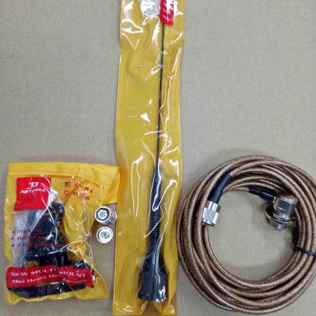 PAKET ANTENA M150GSA HITAM PLUS KABEL TEPLON RG58 DAN BREKET JEPIT