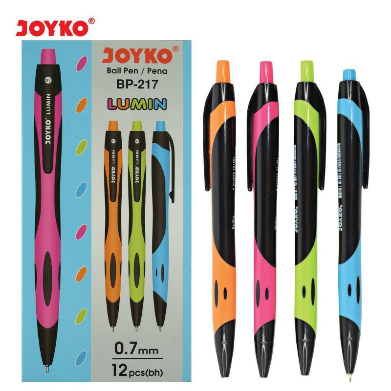 

Pulpen/Ball Pen Joyko BP-217 Lumin (0,7 mm) per pak