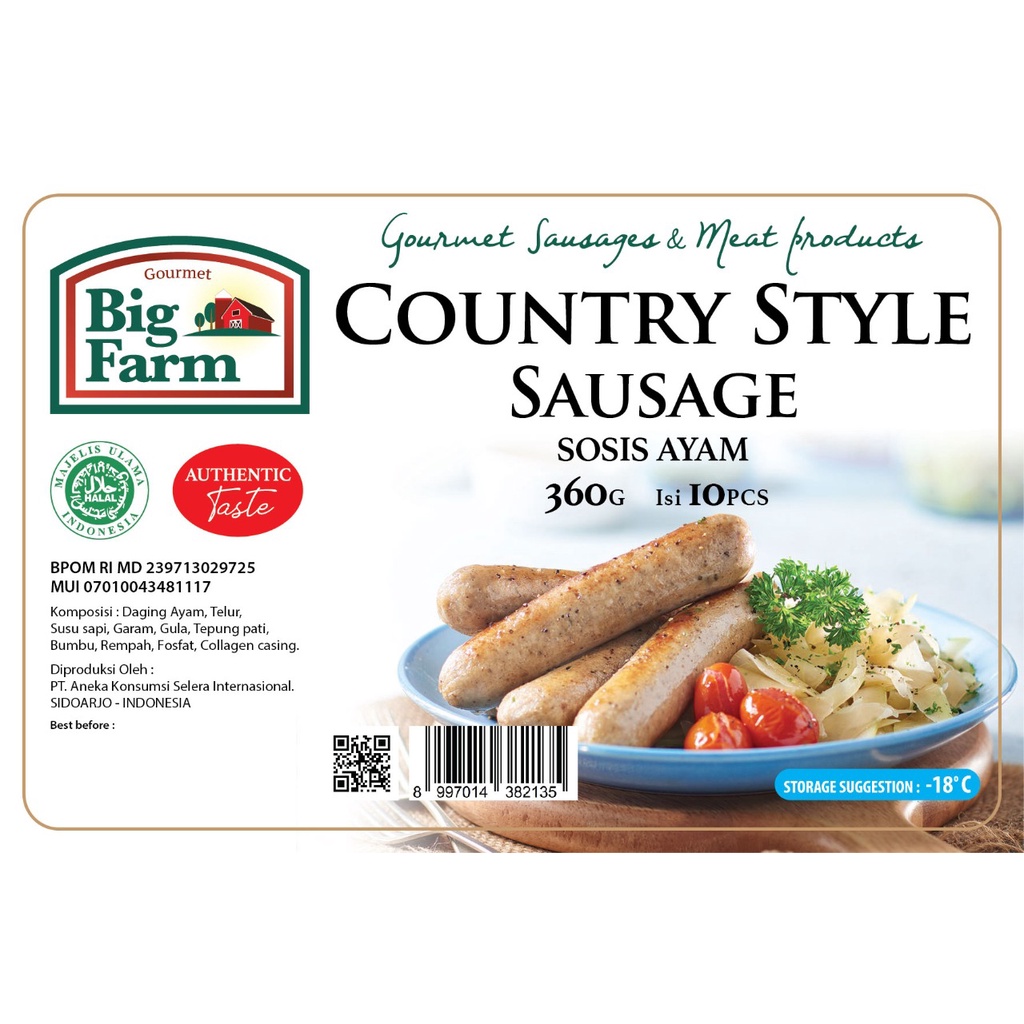 

Sosis Ayam Country Style/ Sosis bigfarm