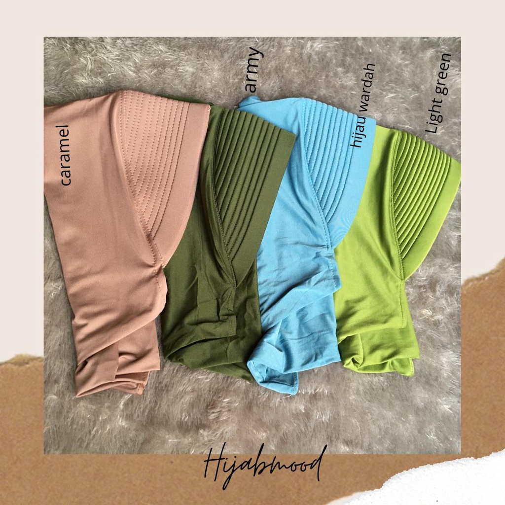 Hijab Instan Sport Warna Netral Hijab Jersey-8