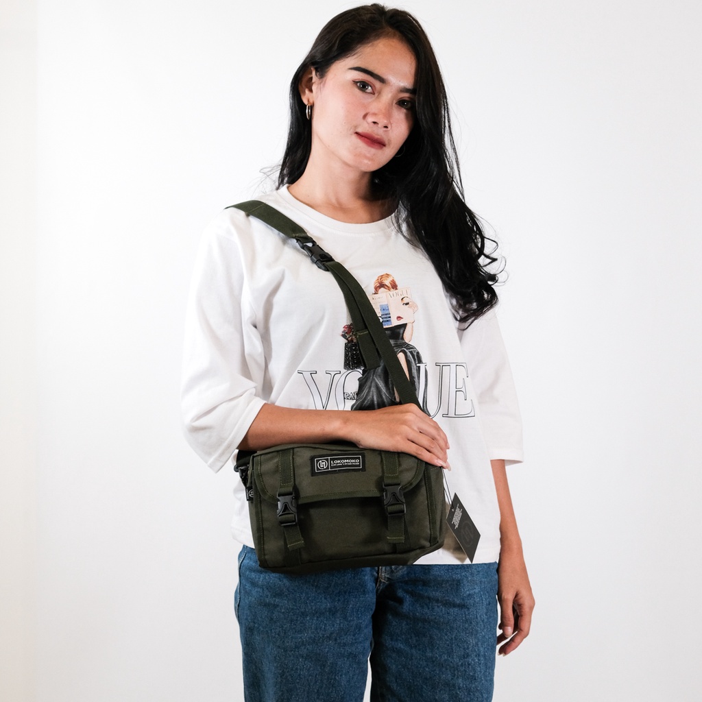Lokomoko - Tas Selempang Pria Wanita ZIRA Banyak fungsi Waistbag Slingbag Handbag dan chest bag
