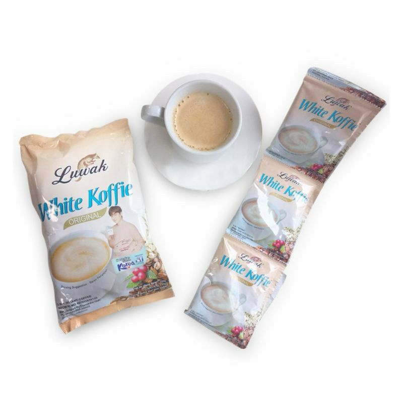 

Luwak White Koffie Original 10 Sachets @20gr (isi 10),Luwak White Koffie 3rasa isi 10 @20gr, Luwak Kopi+Gula isi 6+3