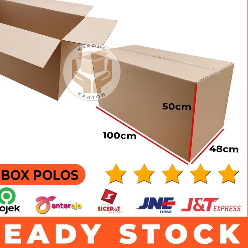 

♠ Kardus Besar Jumbo – Karton Box Polos 100 x 48 x 50 Packing Pindahan ✱