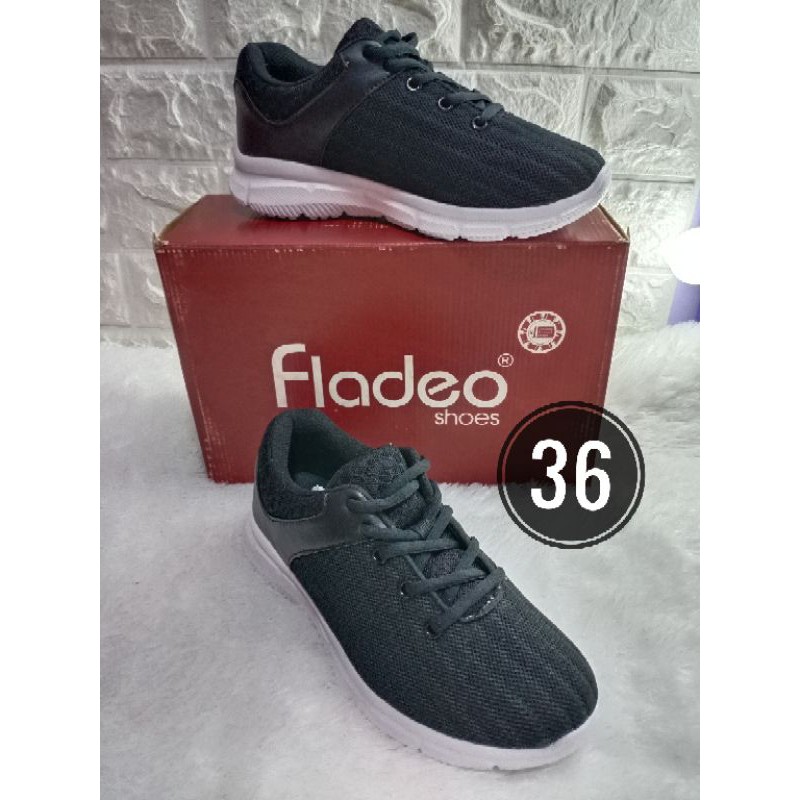 FLADEO 36 37 Sepatu kets sneakers tali wanita biru blue