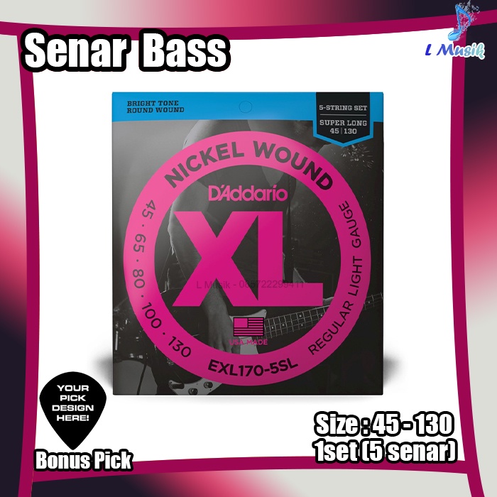 senar bass d addario 5 senar