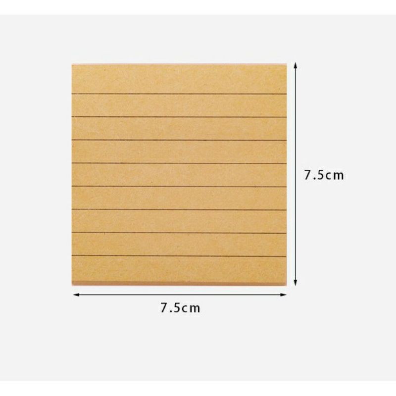 Memopad Memo Brown White Basic Vintage Simple Murah Kertas Catatan Pengingat Notepad-3