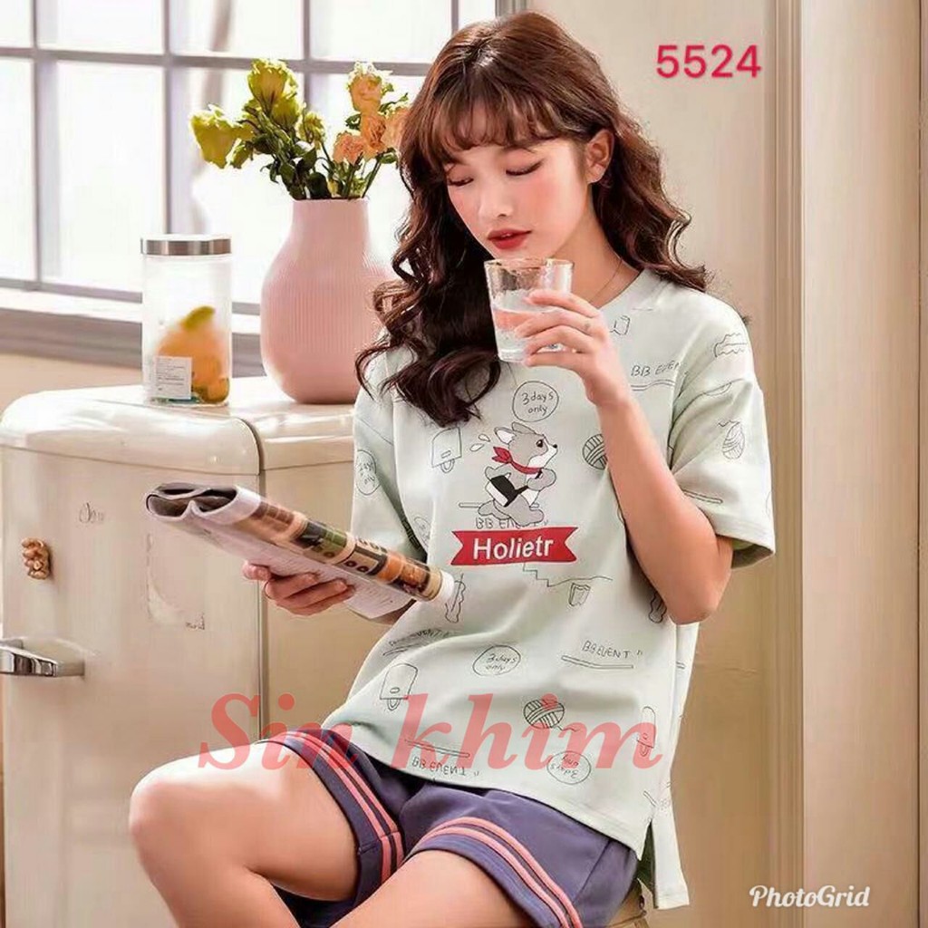 baju tidur wanita celana pendek/ flower top / piyama tidur / pajamas import