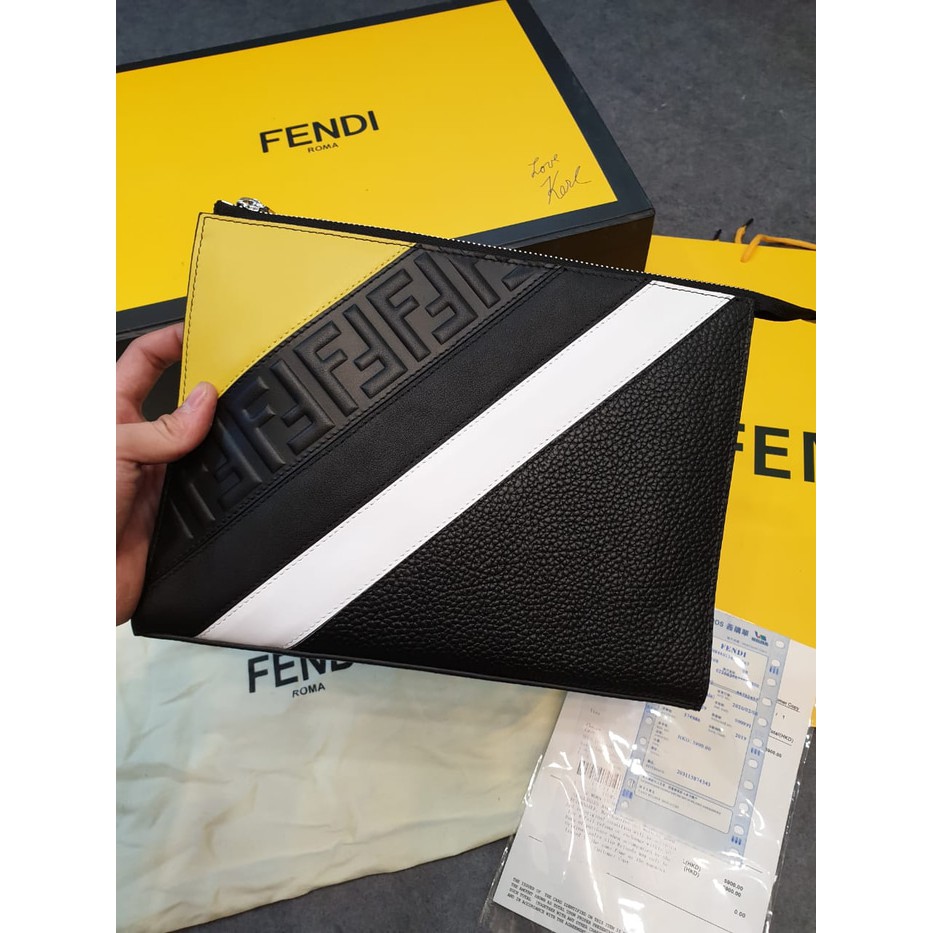 Unik Tas Tangan Branded Pria Ready Stock / Tas FENDI Mirror Quality 1:1 Diskon