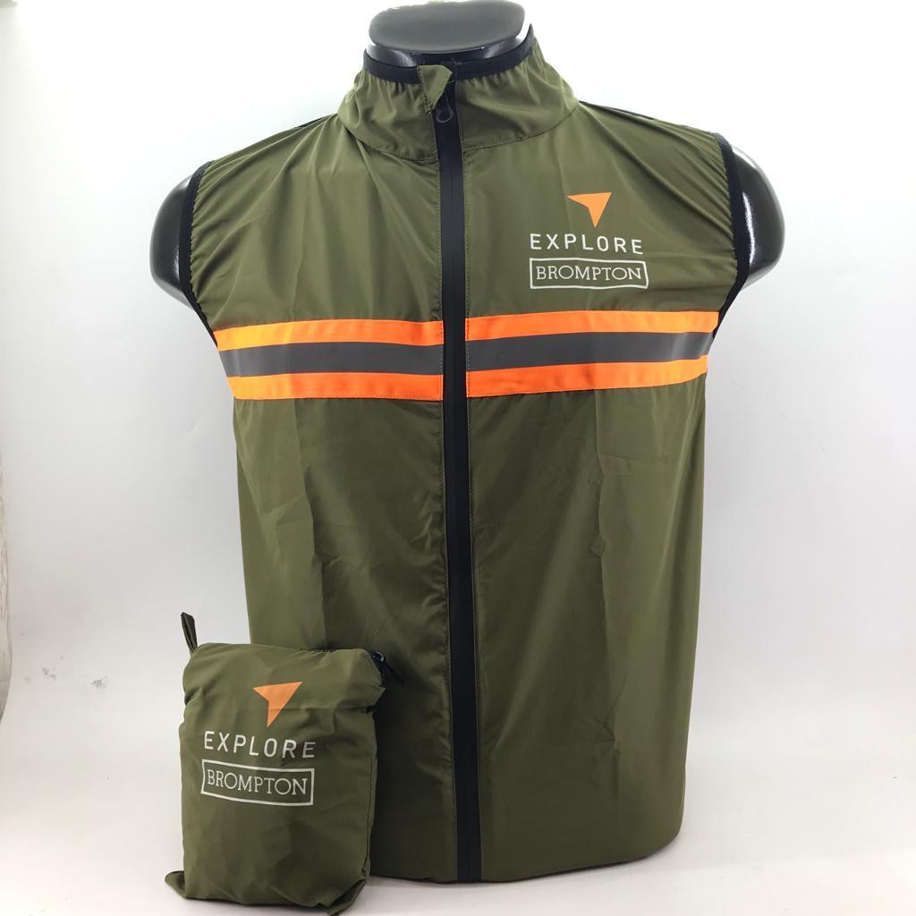 Rompi Windbreaker Explore Green Vest Lipat Jaket