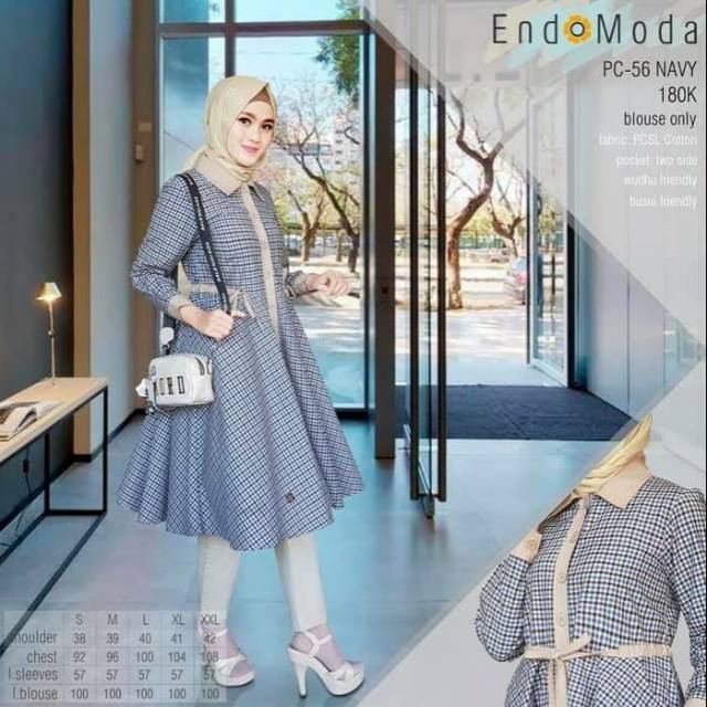Promo Baju Wanita Endomoda Modern Termurah Pc 56 Navy