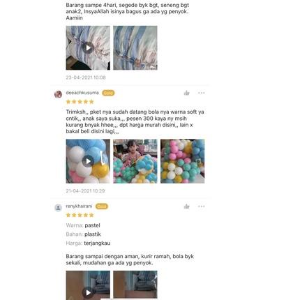 ✪ AQUATIC MANDI BOLA Mandi bola warna PASTEL isi 100 pcs - mandi bola warna warni pastel SNI ➻