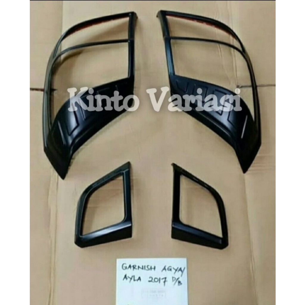 Tail Lamp Garnish / Garnish Depan Toyota Agya 2017 Black Doff
