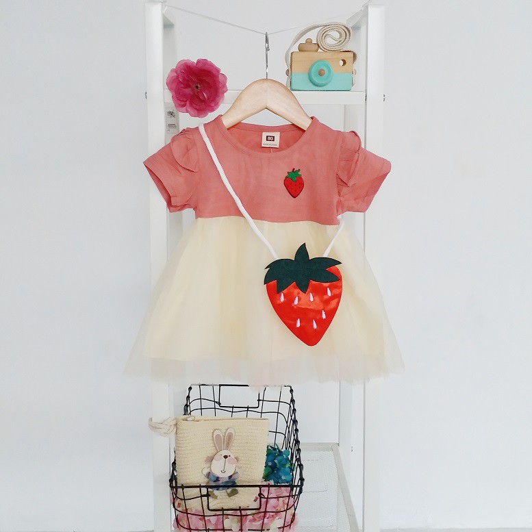 LittleAaron DRESS ARBEI BAGS 272 EBV Baju Dress Anak Perempuan Import 6 bulan - 3 tahun