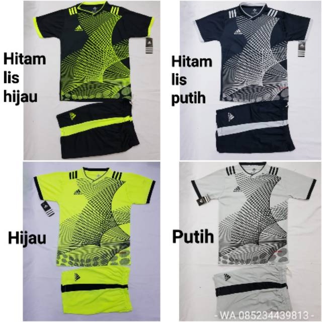 Baju anak kaos setelan futsal dan sepakbola adidas