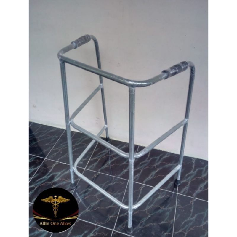 Walker Alat Bantu Jalan Dewasa (INCLUDE KARET) (BB maks 85kg) (high quality) / Tongkat Alat Bantu jalan / Walker alat Bantu Jalan Lansia HQ