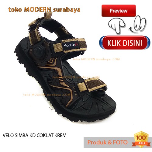 VELO SIMBA COKLAT KREM sandal anak sandal gunung outdoor