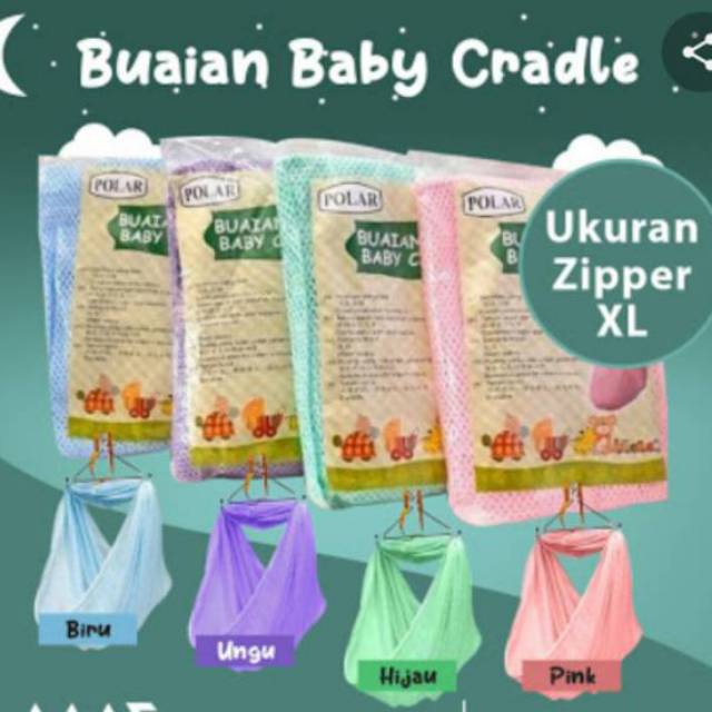 KAIN AYUNAN BAYI ZIPPER RESLETING UKURAN XL / JUMBO UNTUK KAPASITAS LEBIH BESAR DAN LUAS / KAIN BUAIAN BAYI BASIC (TANPA RESLETING)