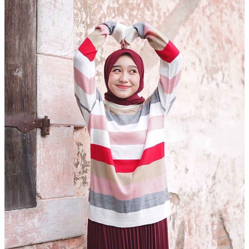 PREMIUM RAJUT LOLIPOP TWIS STRIPE KNITE