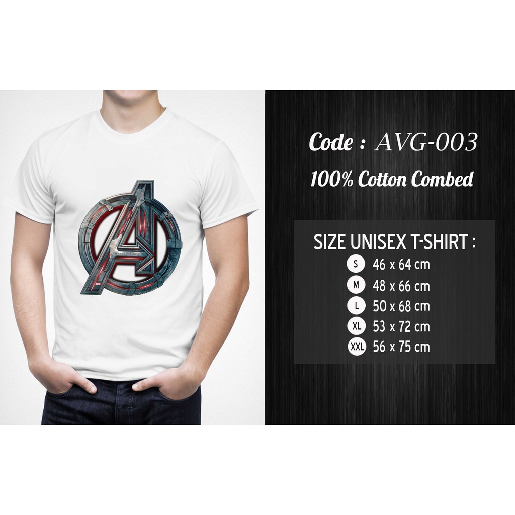 [FREE NAMA !!] Kaos Dewasa / Baju Avengers