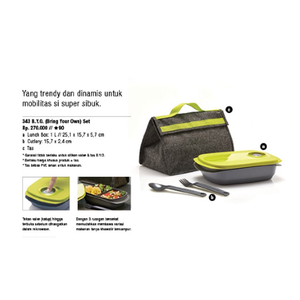 Lunch box set BYO merk tupperware original