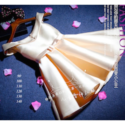 Baju anak perempuan impor reseller/dropship sabrina dress satin 15789