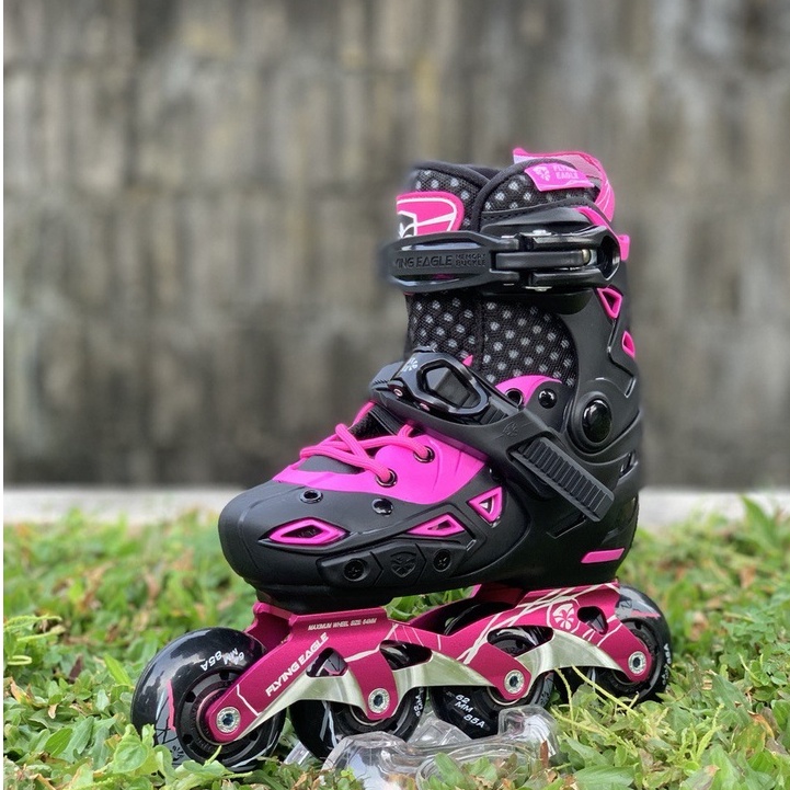 Sepatu Roda Anak Inline Skate Pemula Flying Eagle S9 Pink