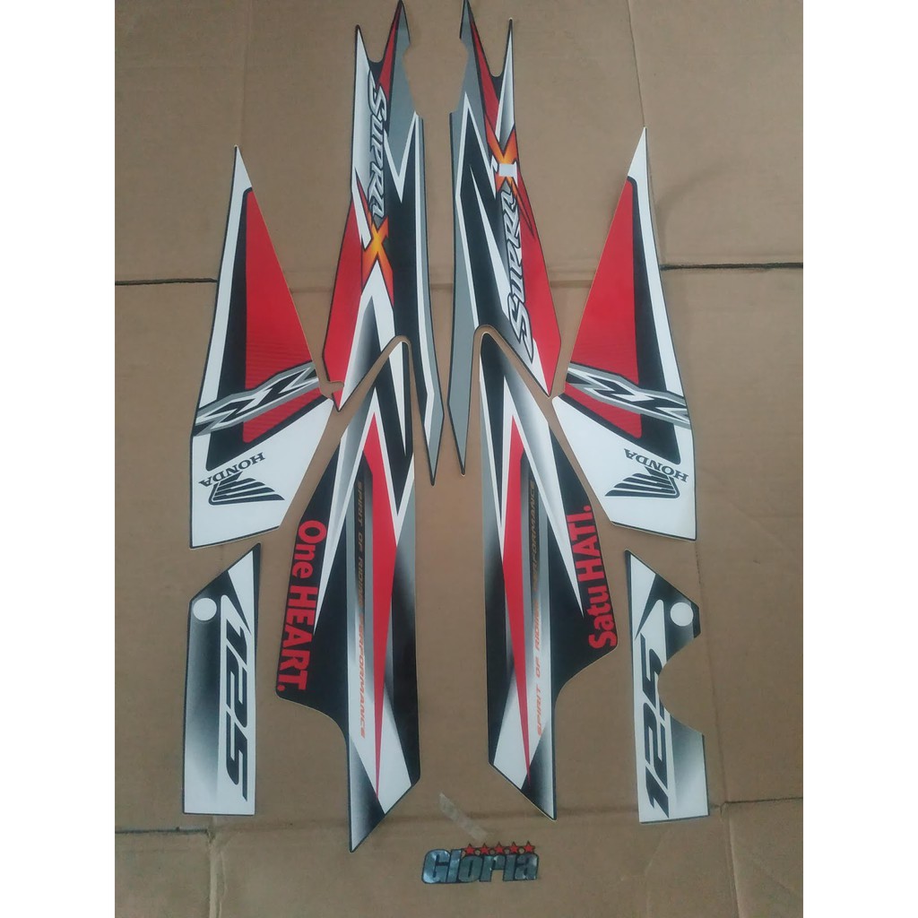 Striping List Body Supra X 125 R tahun 2013 - Merah