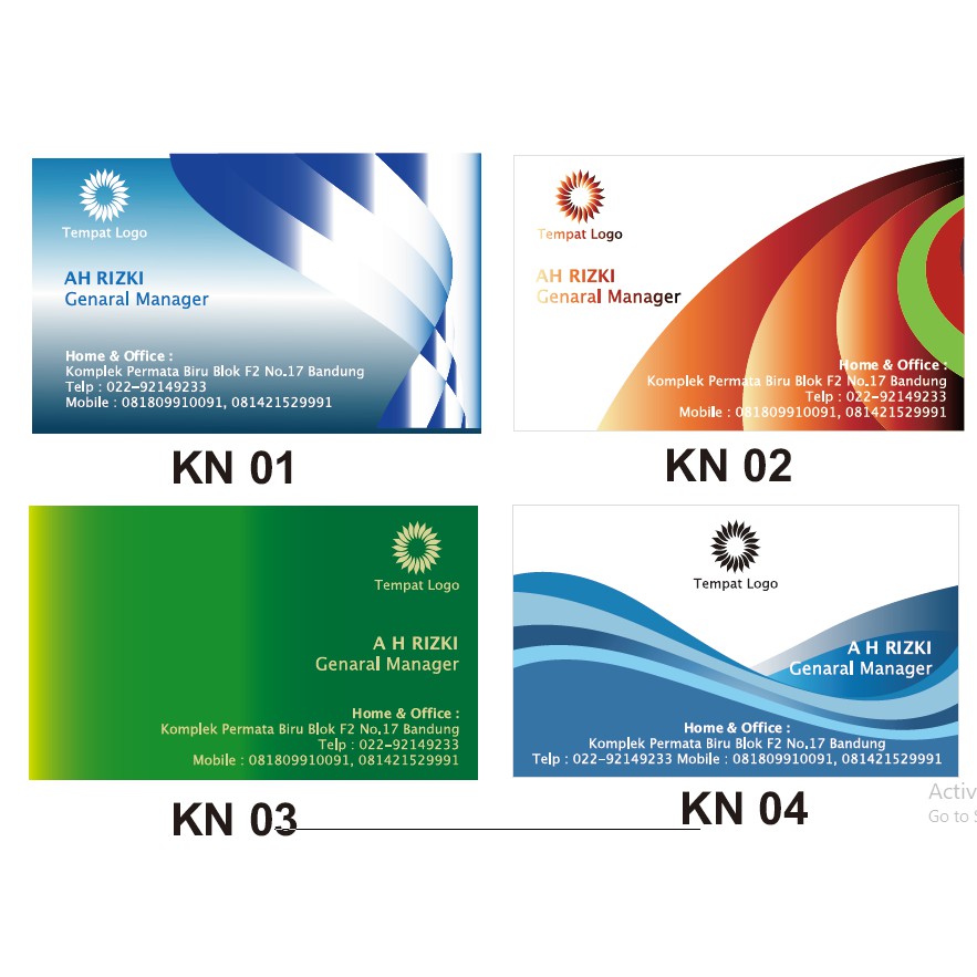 

KARTU NAMA PRIBADI ATAU PERUSAHAAN