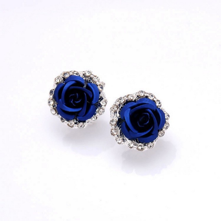 Anting wanita berlian mawar model korea terbaru cantik lucu imut rose earring baru lucu cute