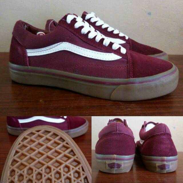 vans old skool merah maroon