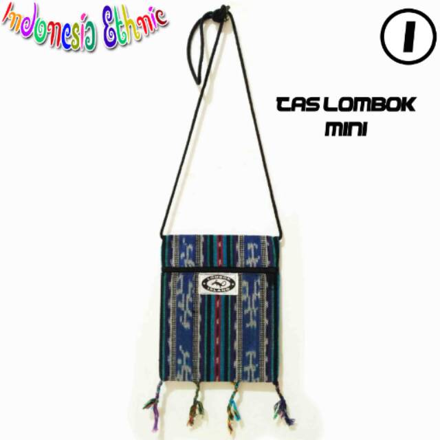 TAS TENUN ETNIK LOMBOK MINI WANITA DAN PRIA / TAS SELEMPANG ETNIK