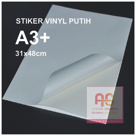 

Sticker Vinyl Inkjet 120 GR White Glossy, A3+= 32 x 48 CM