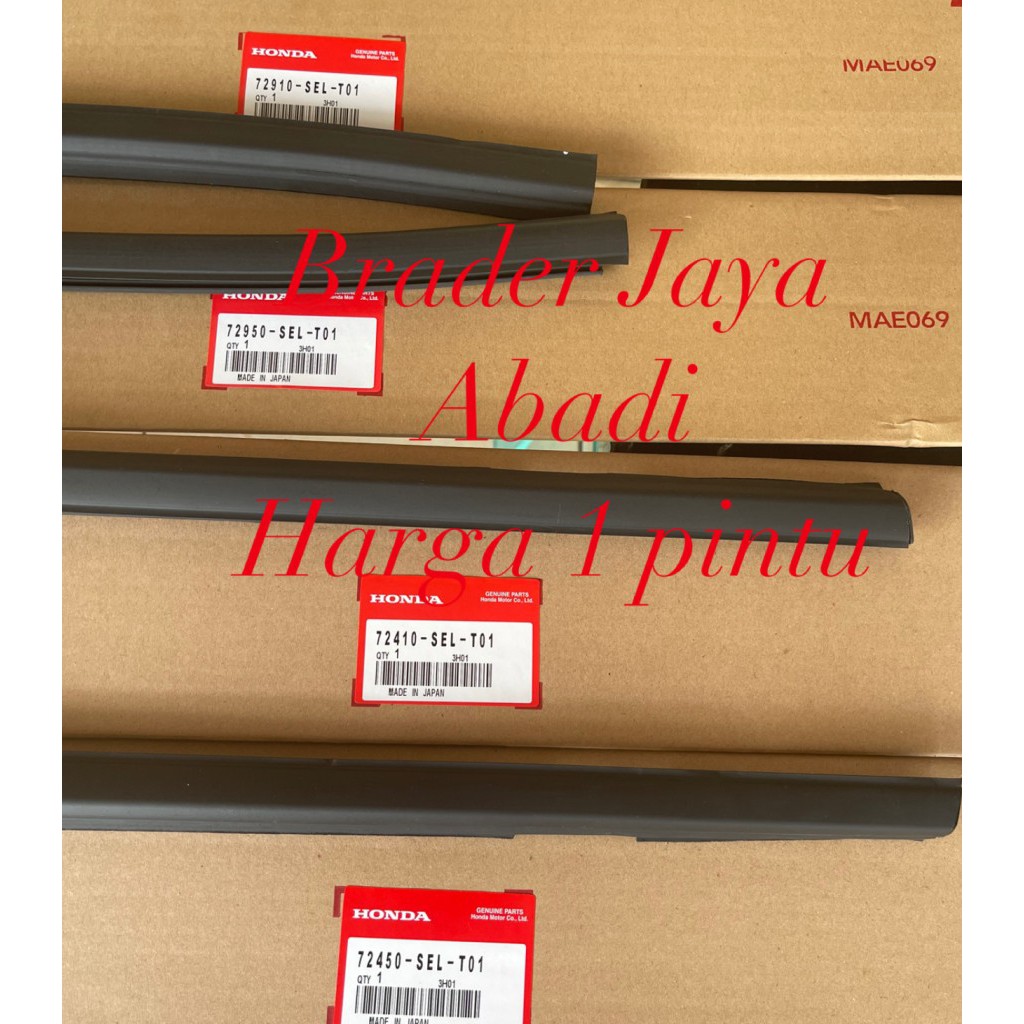 LIST PELIPIT JENDELA KACA LUAR MOLDING KARET PINTU LIS WATER STRIP CITY GD8 IDSI VTEC 2003 2004 2005