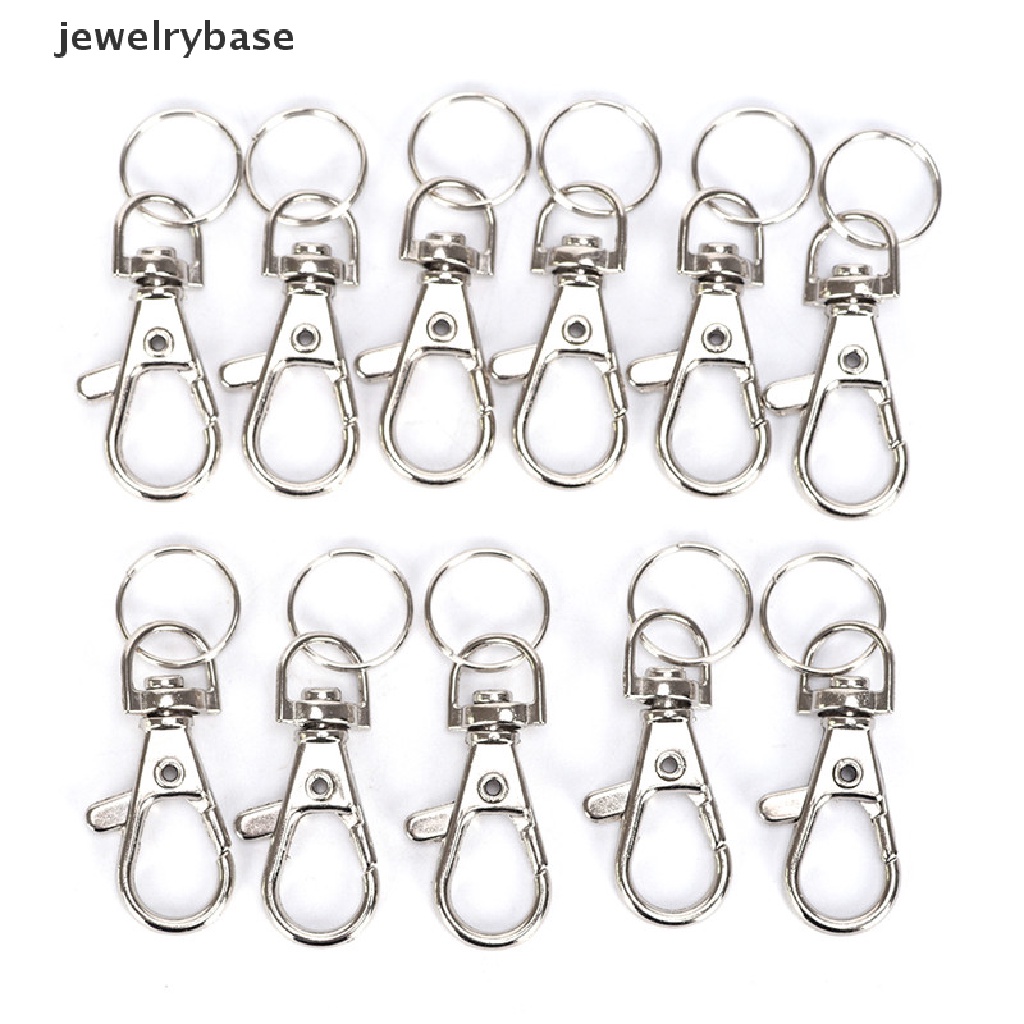 10 Pcs Klip Kait Gantungan Kunci Model Lobster Warna Silver Untuk Hadiah 10pcs Klip Kait Lobster Warna Silver Untuk Gantungan Kunci / Tas