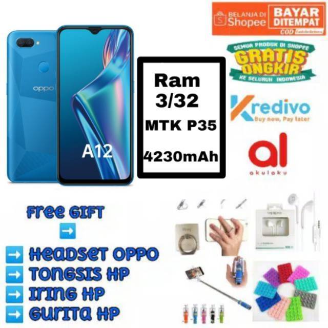 Oppo A 12 NEW  ram 3/32 new garansi resmi oppo ( bisa COD )