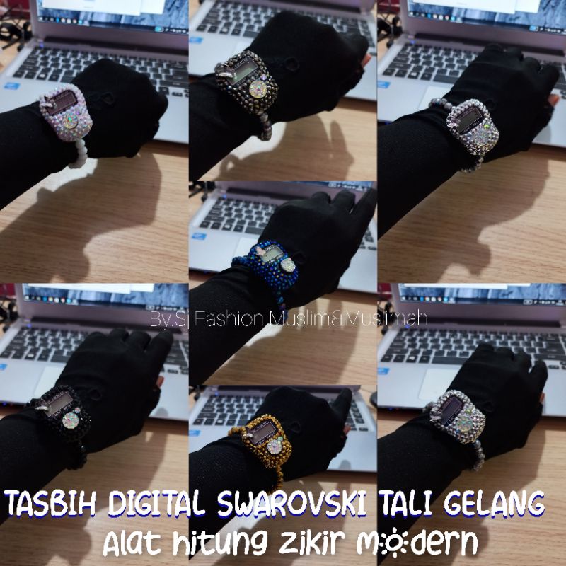 Tasbih Digital Hias Diamondz Tali Gelang Kristal