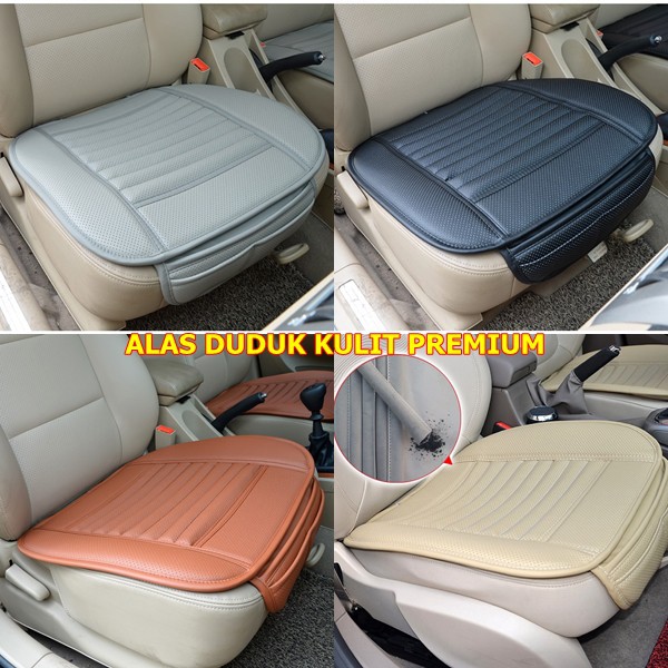 PREMIUM TEBAL SINGLE SEAT / 1pc untuk Supir Alas Duduk Jok Mobil set Empuk Universal BAHAN KULIT