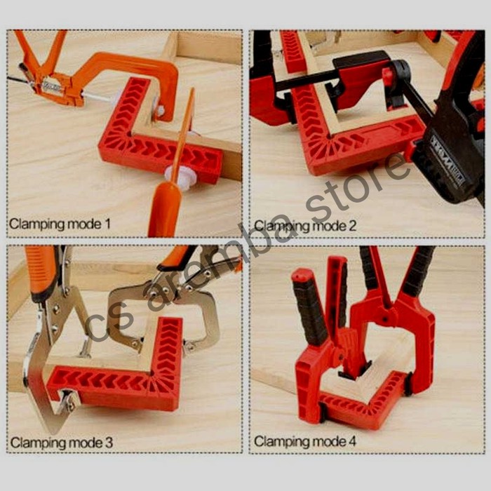 Duratec corner clamp penjepit sudut frame kaca kayu 90 derajat 3 inch.