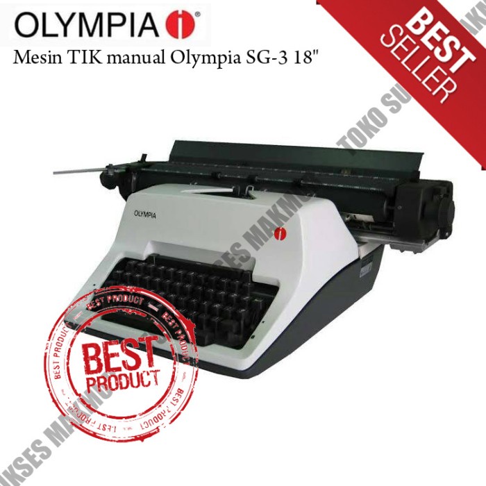 

(TERLARIS) Olympia SG-3 18" Mesin Tik / Ketik Manual Ukuran Kertas A3