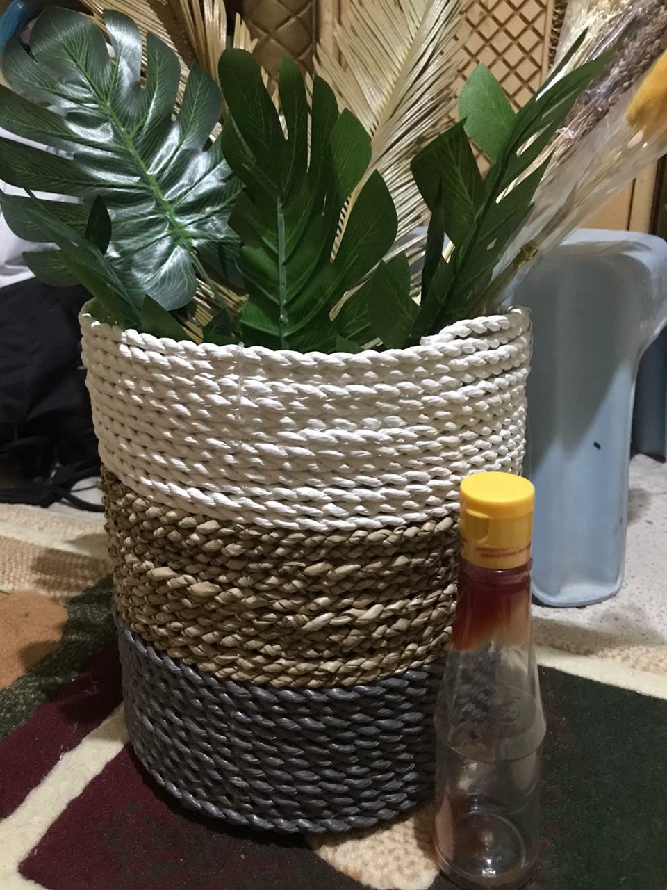 Keranjang Anyaman || Basket Anyaman || Vas Anyam || Basket Laundry Anyam Set Isi 3