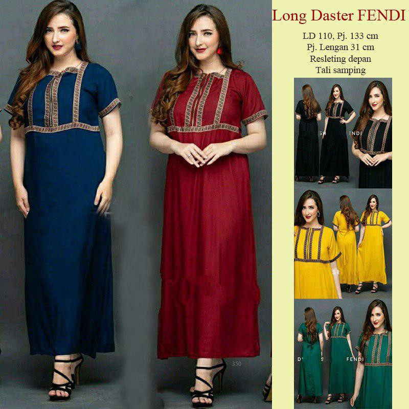Long dress Renda Arabian Long Daster Renda Gamis Busui Lengan Pendek