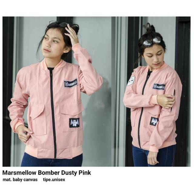 BOMBER JAKET CEWEK/COWOK MARSMELLOW BOMBER