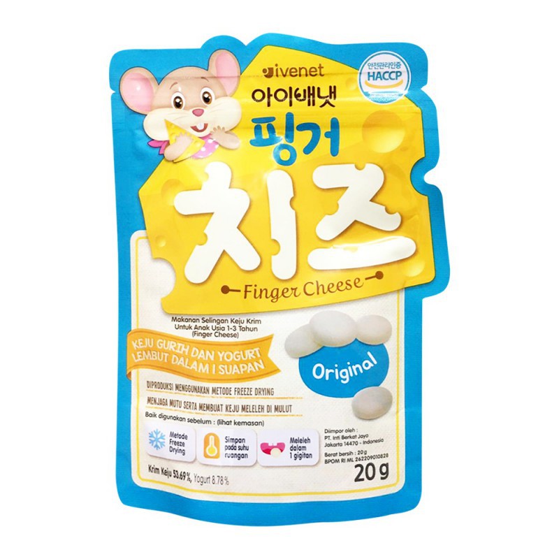 Ivenet Finger Cheese Korean Snack Bayi 20 gr - Original / Blueberry